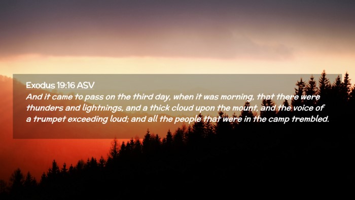 Picture 02 - Exodus 19:16 ASV Desktop Wallpaper - And it came to pass on the third day, when it was - Desktop Bible Verse Wallpaper