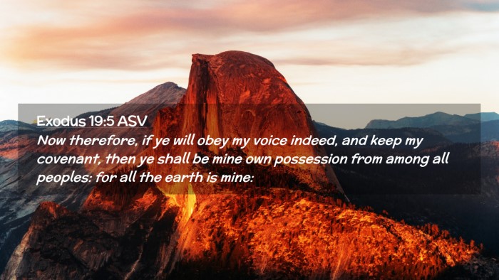 Picture 02 - Exodus 19:5 ASV Desktop Wallpaper - Now therefore, if ye will obey my voice indeed, - Desktop Bible Verse Wallpaper