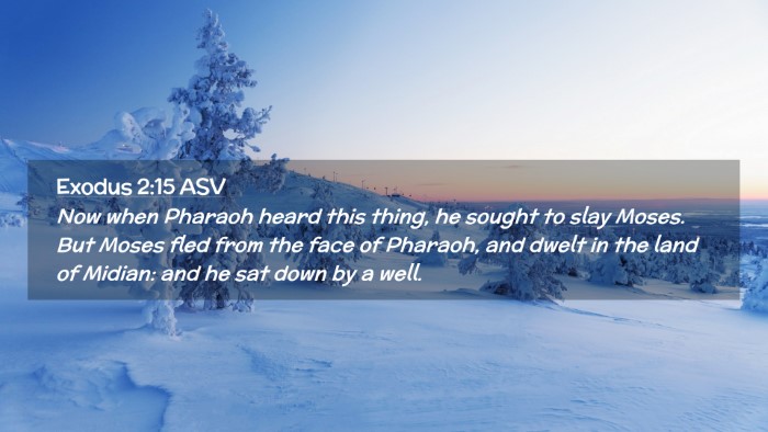 Picture 02 - Exodus 2:15 ASV Desktop Wallpaper - Now when Pharaoh heard this thing, he sought to - Desktop Bible Verse Wallpaper