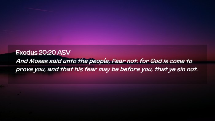 Picture 02 - Exodus 20:20 ASV Desktop Wallpaper - And Moses said unto the people, Fear not: for God - Desktop Bible Verse Wallpaper