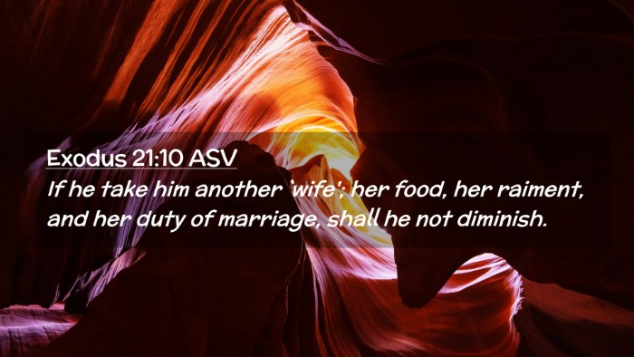 Picture 02 - Exodus 21:10 ASV Desktop Wallpaper - If he take him another `wife'; her food, her - Desktop Bible Verse Wallpaper