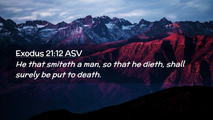 Picture 02 - Exodus 21:12 ASV Desktop Wallpaper - He that smiteth a man, so that he dieth, shall - Desktop Bible Verse Wallpaper