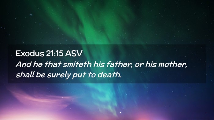 Picture 02 - Exodus 21:15 ASV Desktop Wallpaper - And he that smiteth his father, or his mother, - Desktop Bible Verse Wallpaper