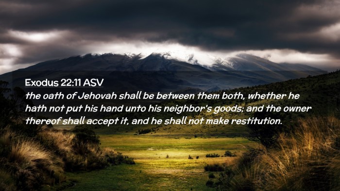 Picture 02 - Exodus 22:11 ASV Desktop Wallpaper - the oath of Jehovah shall be between them both, - Desktop Bible Verse Wallpaper