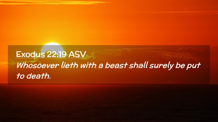 Picture 02 - Exodus 22:19 ASV Desktop Wallpaper - Whosoever lieth with a beast shall surely be put - Desktop Bible Verse Wallpaper