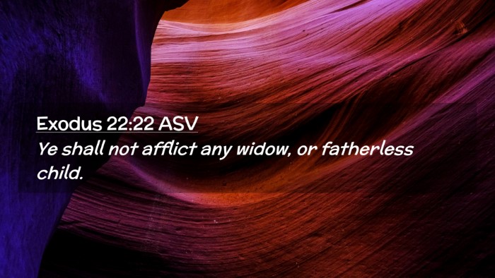 Picture 02 - Exodus 22:22 ASV Desktop Wallpaper - Ye shall not afflict any widow, or fatherless - Desktop Bible Verse Wallpaper