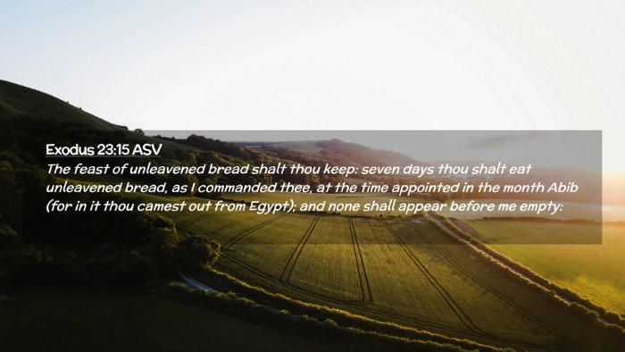 Picture 02 - Exodus 23:15 ASV Desktop Wallpaper - The feast of unleavened bread shalt thou keep: - Desktop Bible Verse Wallpaper