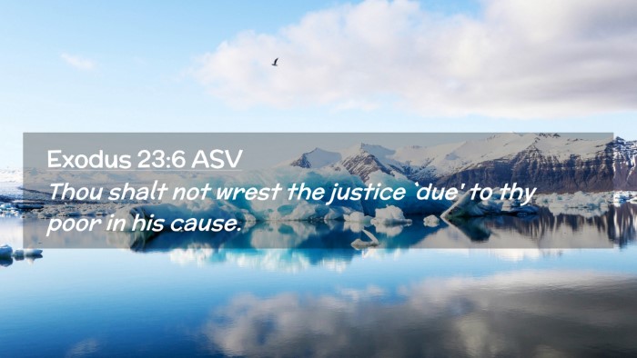 Picture 02 - Exodus 23:6 ASV Desktop Wallpaper - Thou shalt not wrest the justice `due' to thy - Desktop Bible Verse Wallpaper