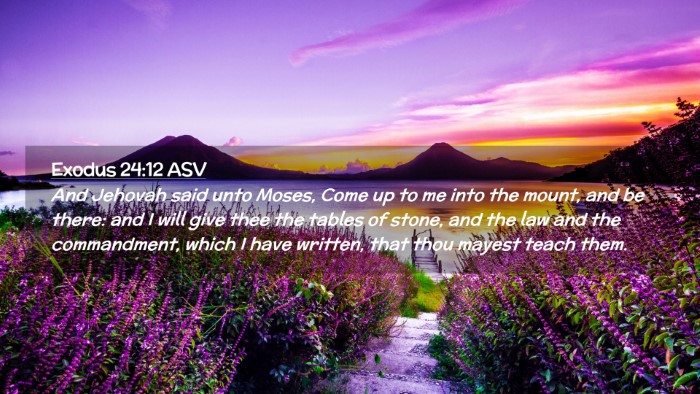 Picture 02 - Exodus 24:12 ASV Desktop Wallpaper - And Jehovah said unto Moses, Come up to me into - Desktop Bible Verse Wallpaper