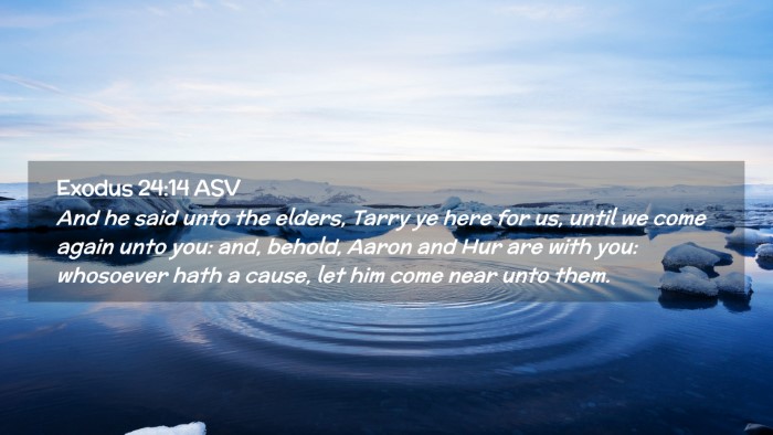 Picture 02 - Exodus 24:14 ASV Desktop Wallpaper - And he said unto the elders, Tarry ye here for - Desktop Bible Verse Wallpaper