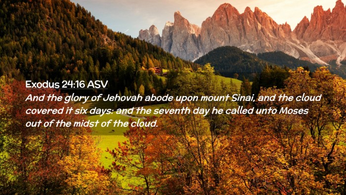 Picture 02 - Exodus 24:16 ASV Desktop Wallpaper - And the glory of Jehovah abode upon mount Sinai, - Desktop Bible Verse Wallpaper