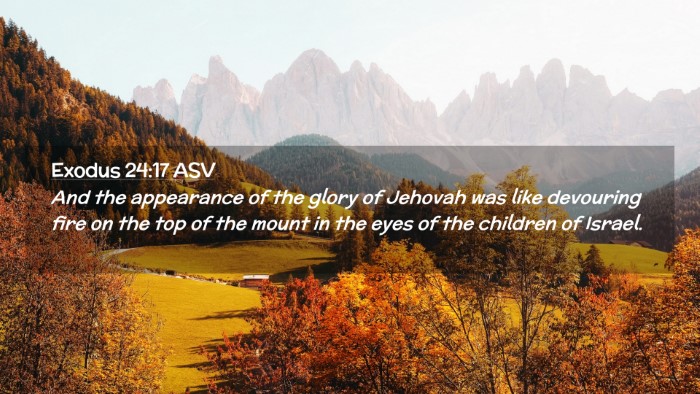 Picture 02 - Exodus 24:17 ASV Desktop Wallpaper - And the appearance of the glory of Jehovah was - Desktop Bible Verse Wallpaper