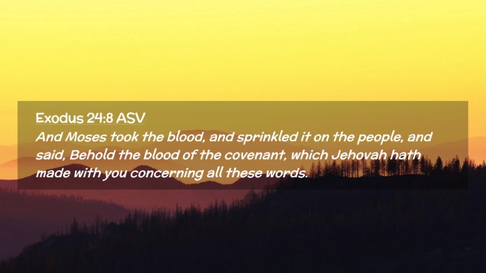 Picture 02 - Exodus 24:8 ASV Desktop Wallpaper - And Moses took the blood, and sprinkled it on the - Desktop Bible Verse Wallpaper