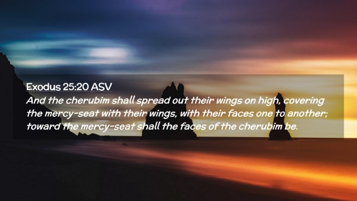 Picture 02 - Exodus 25:20 ASV Desktop Wallpaper - And the cherubim shall spread out their wings on - Desktop Bible Verse Wallpaper