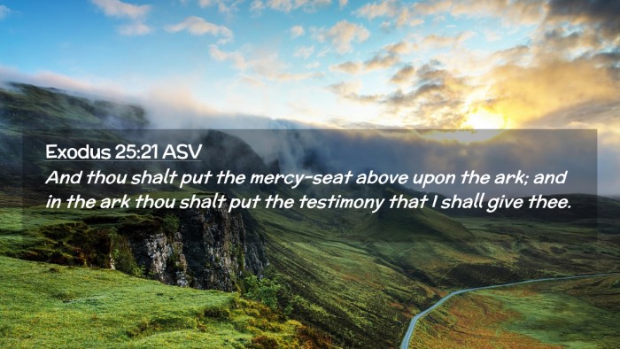 Picture 02 - Exodus 25:21 ASV Desktop Wallpaper - And thou shalt put the mercy-seat above upon the - Desktop Bible Verse Wallpaper