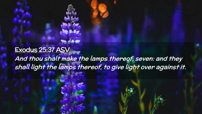 Picture 02 - Exodus 25:37 ASV Desktop Wallpaper - And thou shalt make the lamps thereof, seven: and - Desktop Bible Verse Wallpaper