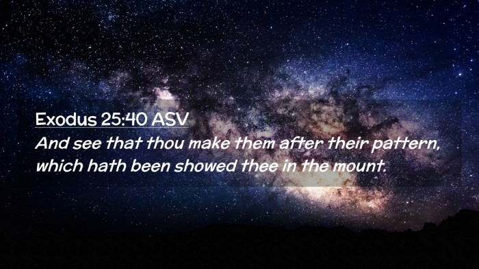 Picture 02 - Exodus 25:40 ASV Desktop Wallpaper - And see that thou make them after their pattern, - Desktop Bible Verse Wallpaper