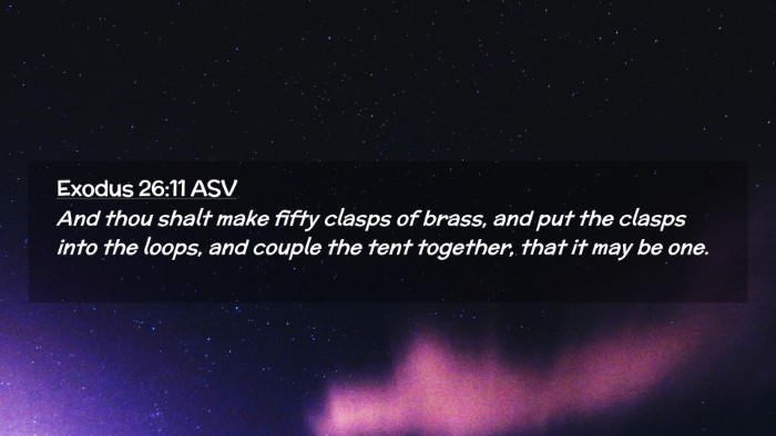 Picture 02 - Exodus 26:11 ASV Desktop Wallpaper - And thou shalt make fifty clasps of brass, and - Desktop Bible Verse Wallpaper