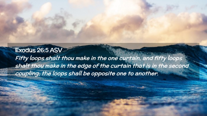 Picture 02 - Exodus 26:5 ASV Desktop Wallpaper - Fifty loops shalt thou make in the one curtain, - Desktop Bible Verse Wallpaper
