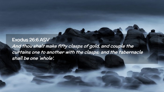 Picture 02 - Exodus 26:6 ASV Desktop Wallpaper - And thou shalt make fifty clasps of gold, and - Desktop Bible Verse Wallpaper