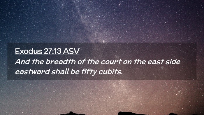 Picture 02 - Exodus 27:13 ASV Desktop Wallpaper - And the breadth of the court on the east side - Desktop Bible Verse Wallpaper