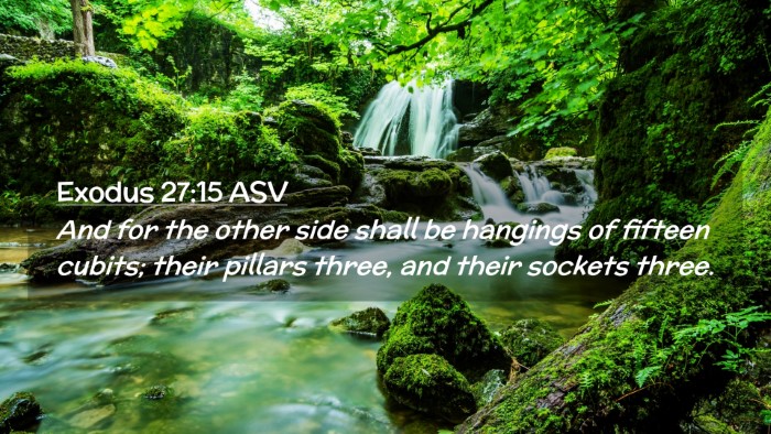 Picture 02 - Exodus 27:15 ASV Desktop Wallpaper - And for the other side shall be hangings of - Desktop Bible Verse Wallpaper