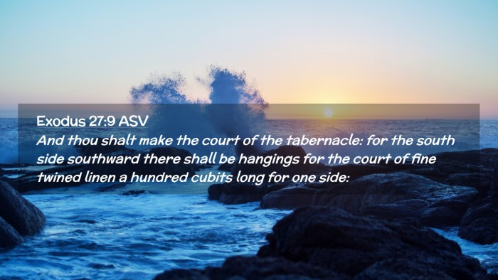 Picture 02 - Exodus 27:9 ASV Desktop Wallpaper - And thou shalt make the court of the tabernacle: - Desktop Bible Verse Wallpaper