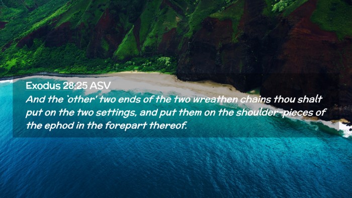Picture 02 - Exodus 28:25 ASV Desktop Wallpaper - And the `other' two ends of the two wreathen - Desktop Bible Verse Wallpaper