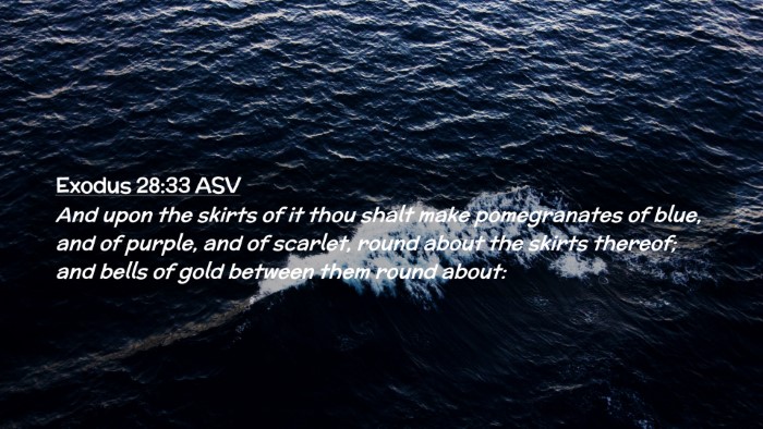 Picture 02 - Exodus 28:33 ASV Desktop Wallpaper - And upon the skirts of it thou shalt make - Desktop Bible Verse Wallpaper
