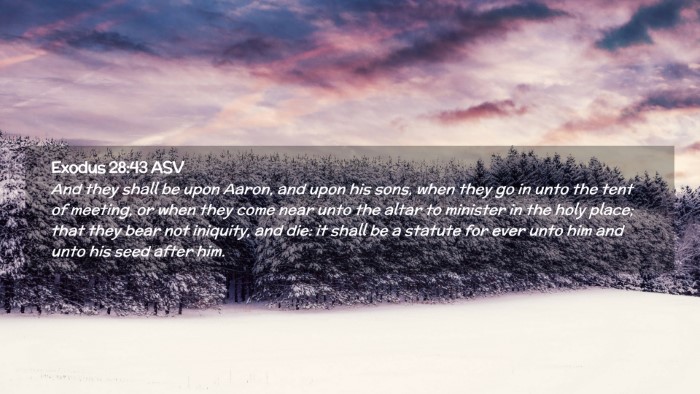 Picture 02 - Exodus 28:43 ASV Desktop Wallpaper - And they shall be upon Aaron, and upon his sons, - Desktop Bible Verse Wallpaper