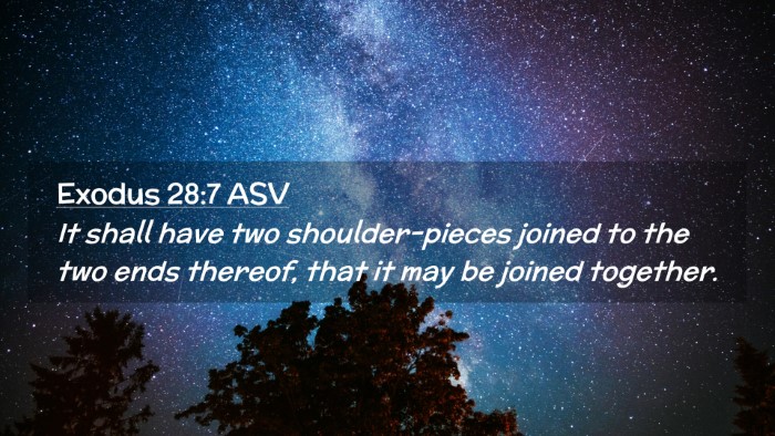 Picture 02 - Exodus 28:7 ASV Desktop Wallpaper - It shall have two shoulder-pieces joined to the - Desktop Bible Verse Wallpaper