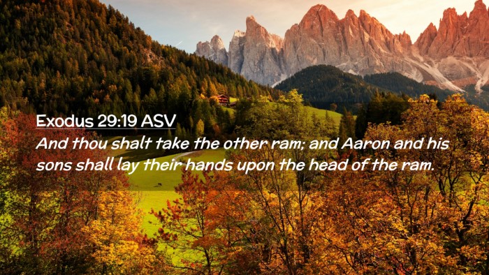 Picture 02 - Exodus 29:19 ASV Desktop Wallpaper - And thou shalt take the other ram; and Aaron and - Desktop Bible Verse Wallpaper