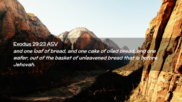 Picture 02 - Exodus 29:23 ASV Desktop Wallpaper - and one loaf of bread, and one cake of oiled - Desktop Bible Verse Wallpaper