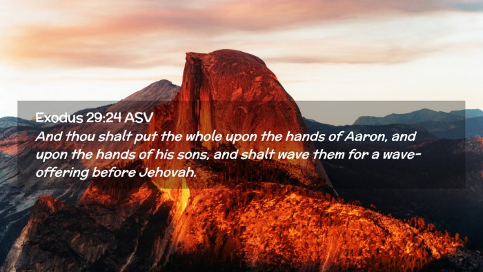 Picture 02 - Exodus 29:24 ASV Desktop Wallpaper - And thou shalt put the whole upon the hands of - Desktop Bible Verse Wallpaper