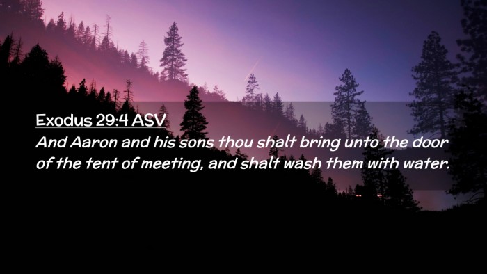 Picture 02 - Exodus 29:4 ASV Desktop Wallpaper - And Aaron and his sons thou shalt bring unto the - Desktop Bible Verse Wallpaper