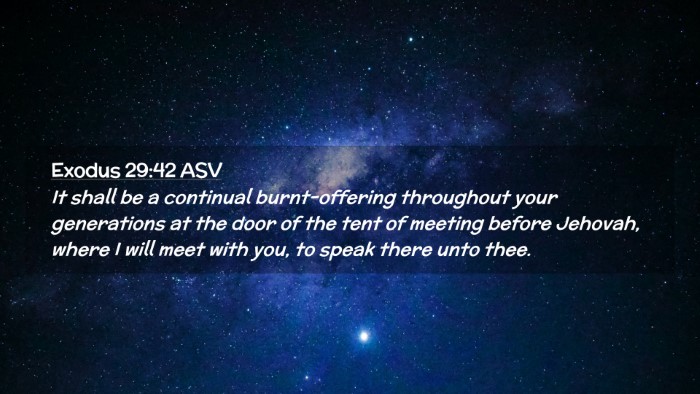 Picture 02 - Exodus 29:42 ASV Desktop Wallpaper - It shall be a continual burnt-offering throughout - Desktop Bible Verse Wallpaper