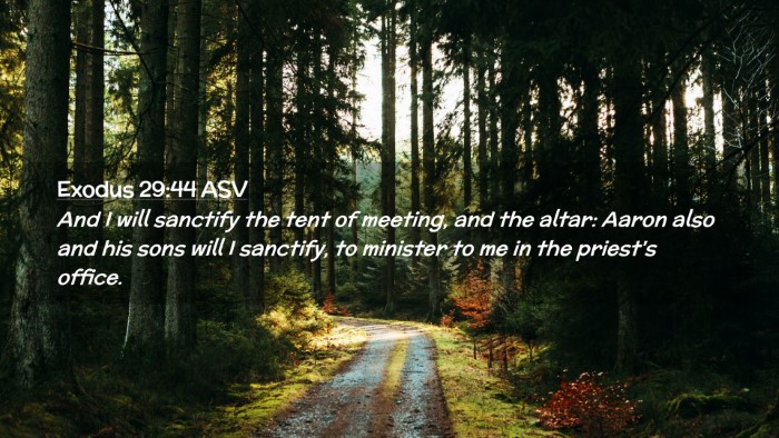 Picture 02 - Exodus 29:44 ASV Desktop Wallpaper - And I will sanctify the tent of meeting, and the - Desktop Bible Verse Wallpaper