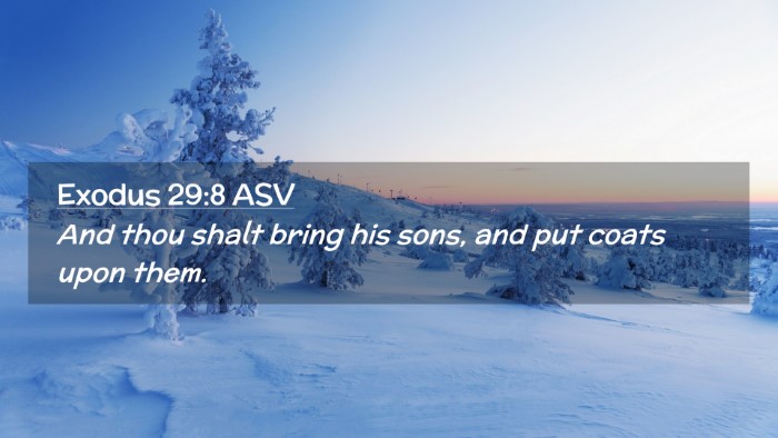 Picture 02 - Exodus 29:8 ASV Desktop Wallpaper - And thou shalt bring his sons, and put coats upon - Desktop Bible Verse Wallpaper