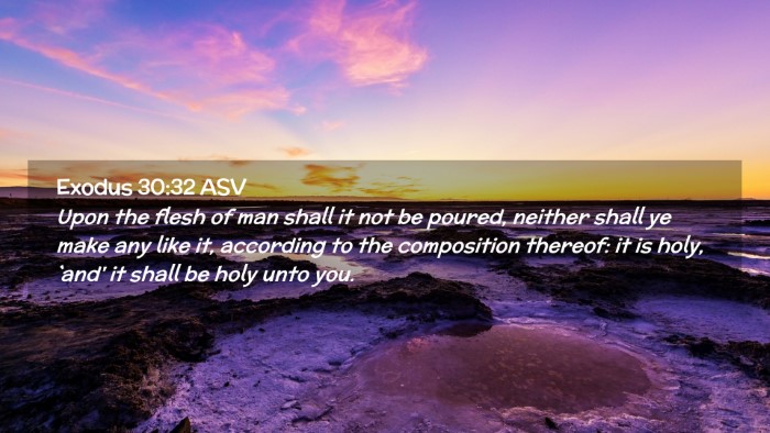 Picture 02 - Exodus 30:32 ASV Desktop Wallpaper - Upon the flesh of man shall it not be poured, - Desktop Bible Verse Wallpaper