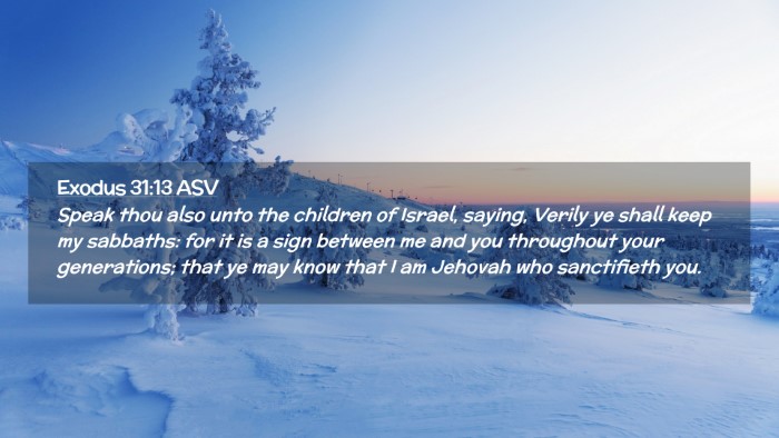 Picture 02 - Exodus 31:13 ASV Desktop Wallpaper - Speak thou also unto the children of Israel, - Desktop Bible Verse Wallpaper