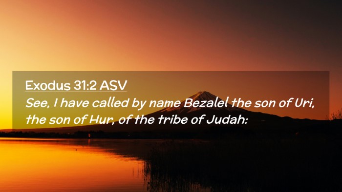 Picture 02 - Exodus 31:2 ASV Desktop Wallpaper - See, I have called by name Bezalel the son of - Desktop Bible Verse Wallpaper