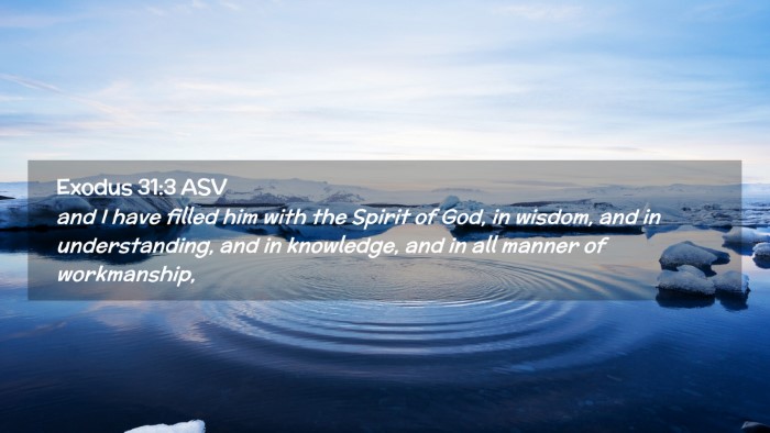 Picture 02 - Exodus 31:3 ASV Desktop Wallpaper - and I have filled him with the Spirit of God, in - Desktop Bible Verse Wallpaper