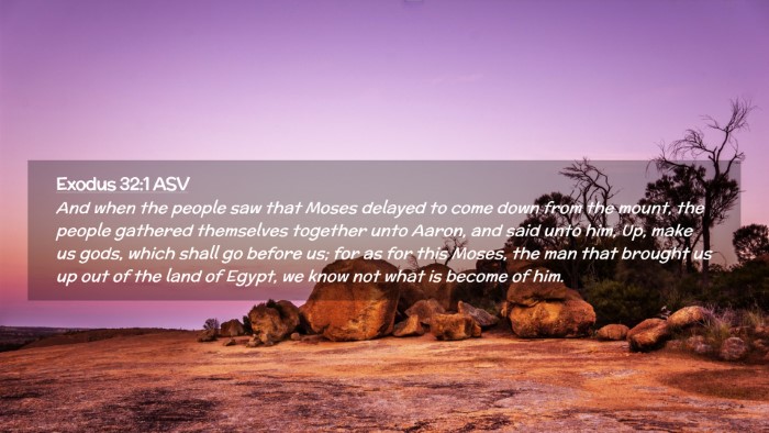Picture 02 - Exodus 32:1 ASV Desktop Wallpaper - And when the people saw that Moses delayed to - Desktop Bible Verse Wallpaper