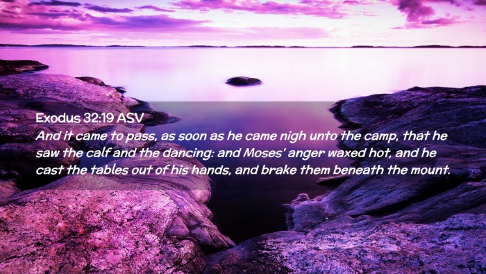 Picture 02 - Exodus 32:19 ASV Desktop Wallpaper - And it came to pass, as soon as he came nigh unto - Desktop Bible Verse Wallpaper