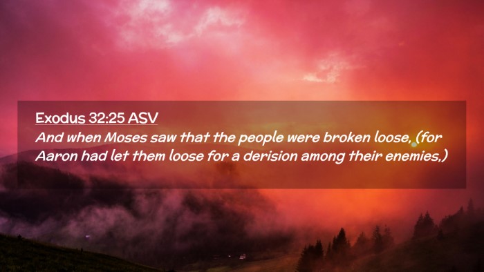 Picture 02 - Exodus 32:25 ASV Desktop Wallpaper - And when Moses saw that the people were broken - Desktop Bible Verse Wallpaper
