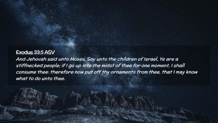Picture 02 - Exodus 33:5 ASV Desktop Wallpaper - And Jehovah said unto Moses, Say unto the - Desktop Bible Verse Wallpaper