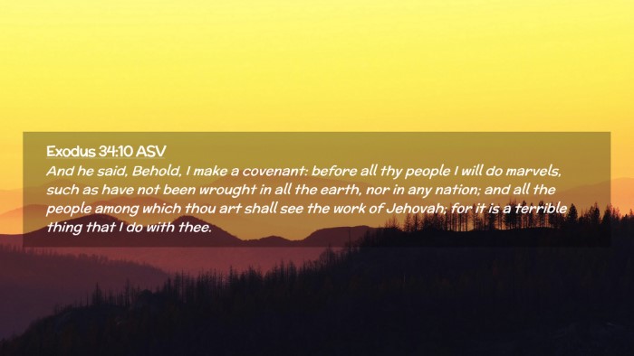 Picture 02 - Exodus 34:10 ASV Desktop Wallpaper - And he said, Behold, I make a covenant: before - Desktop Bible Verse Wallpaper