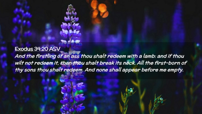 Picture 02 - Exodus 34:20 ASV Desktop Wallpaper - And the firstling of an ass thou shalt redeem - Desktop Bible Verse Wallpaper