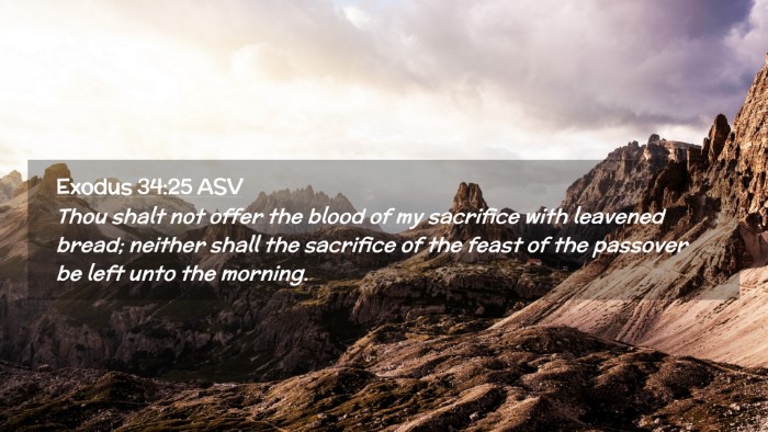 Picture 02 - Exodus 34:25 ASV Desktop Wallpaper - Thou shalt not offer the blood of my sacrifice - Desktop Bible Verse Wallpaper