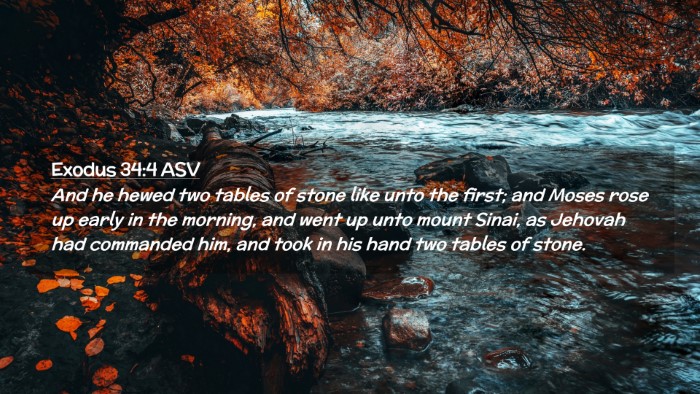 Picture 02 - Exodus 34:4 ASV Desktop Wallpaper - And he hewed two tables of stone like unto the - Desktop Bible Verse Wallpaper